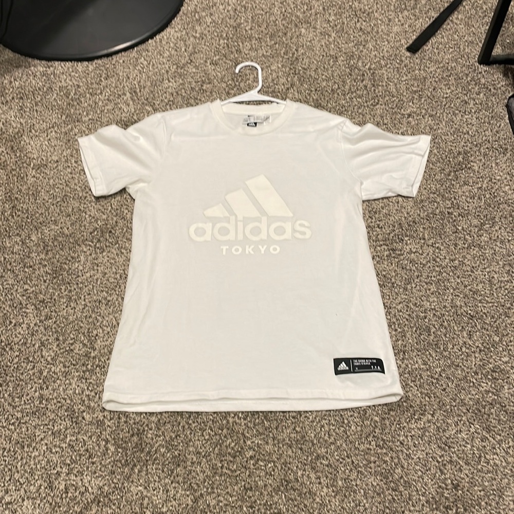 Adidas white tee